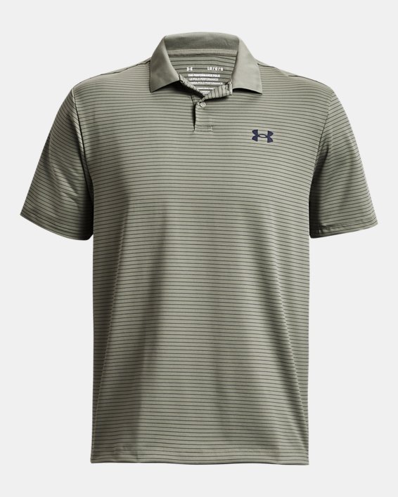 Men's UA Matchplay Stripe Polo in Green image number 4